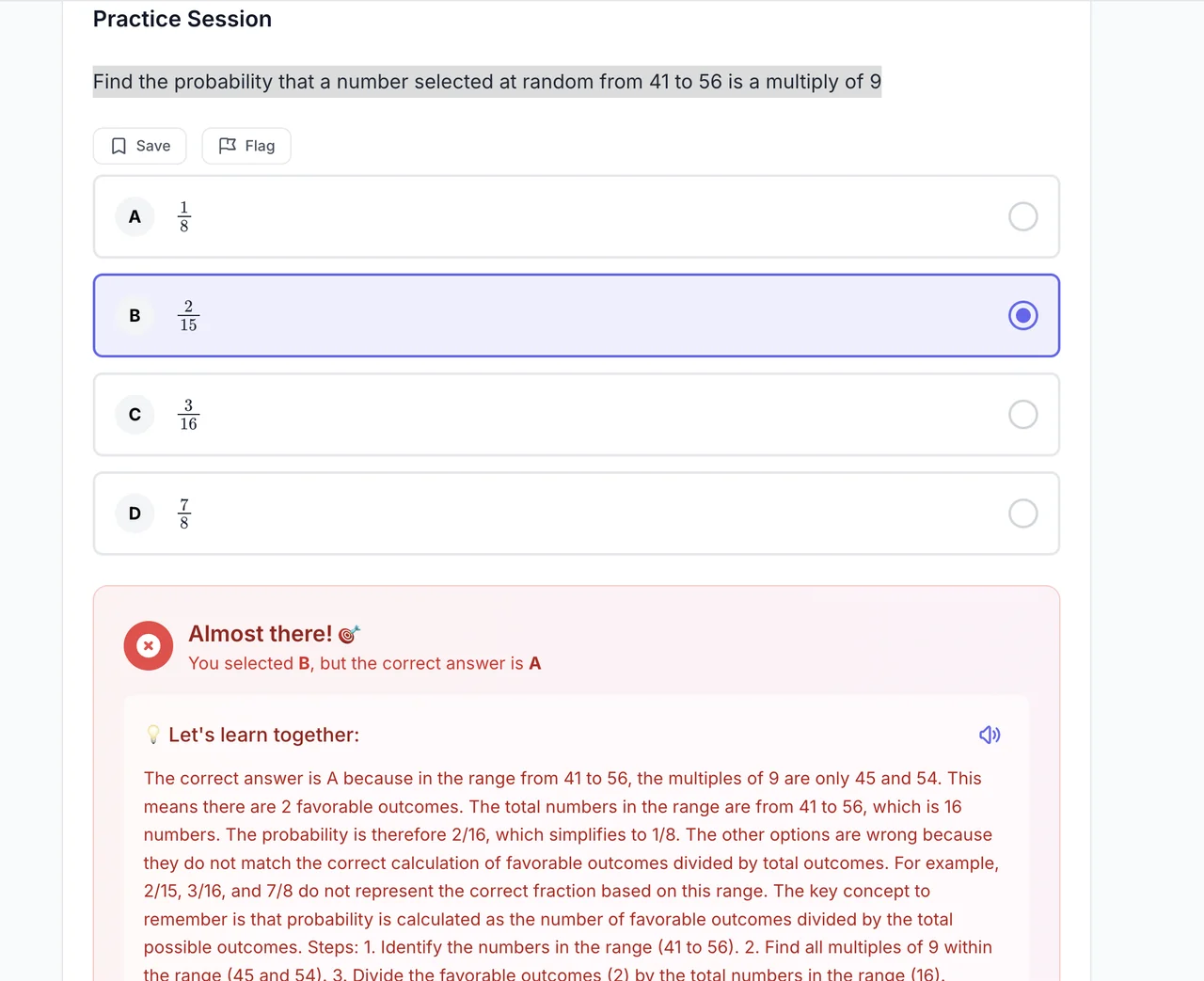 A Prepson practice question with an AI explanation
